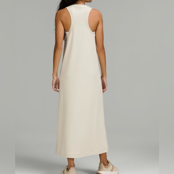 Lululemon Ease of it All V-Neck Midi Dress SZ 8 White Opal Athleisure Casual GUC - Picture 11 of 11